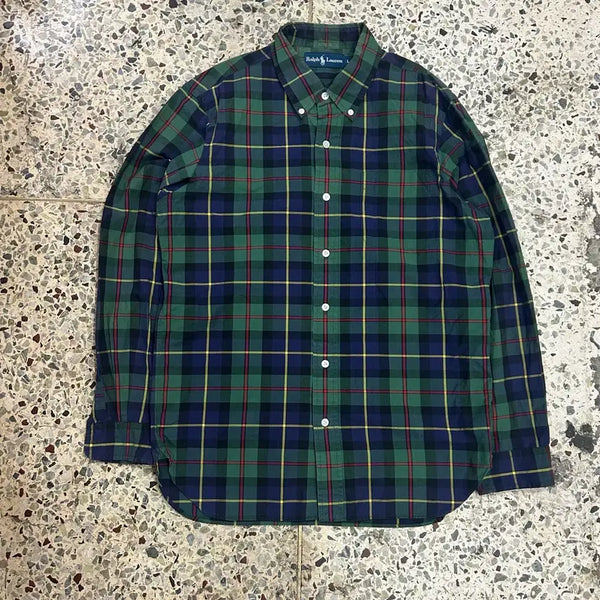 [BUNJANG] Polo Ralph Lauren Green Check Shirt / 폴로 랄프로렌 그린 체크 셔츠