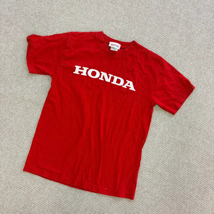 [BUNJANG] Honda Red Short Sleeve T-Shirt / S 혼다 레드 반팔 티 0703D2