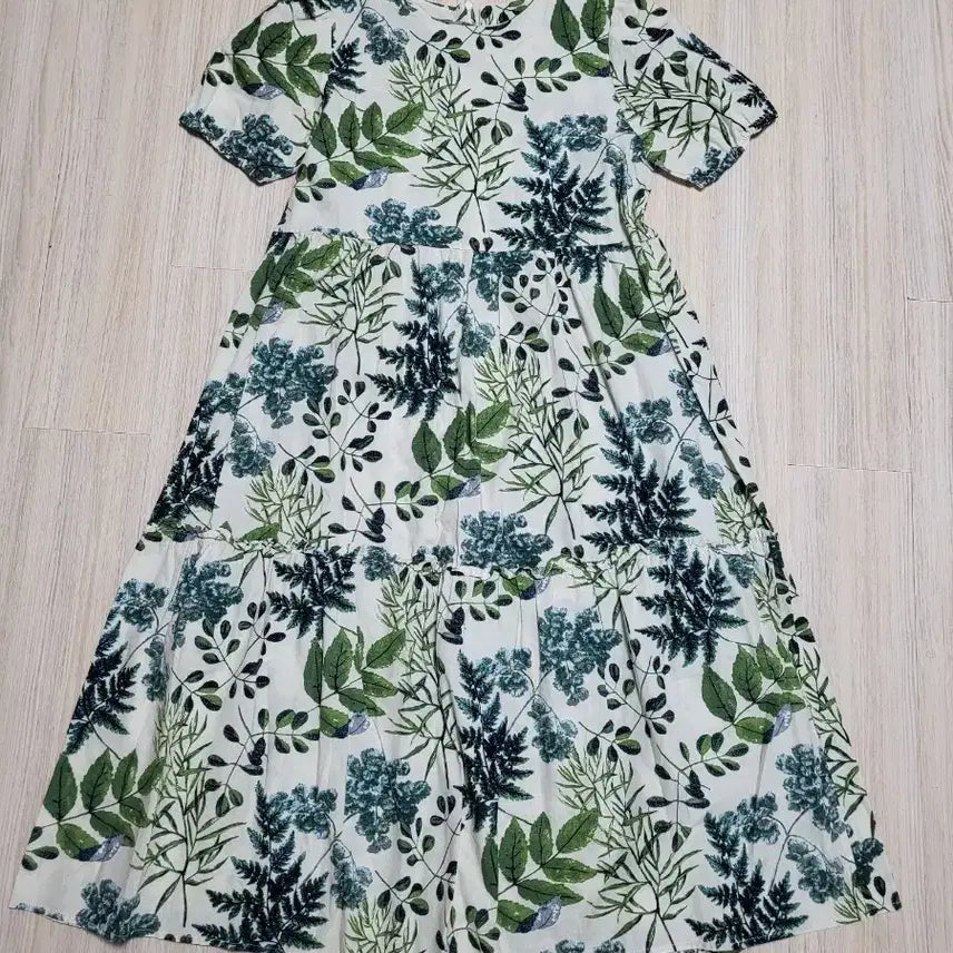 [BUNJANG] Floral Pattern Ruffle Long Dress / 플로럴 패턴 프릴 원피스