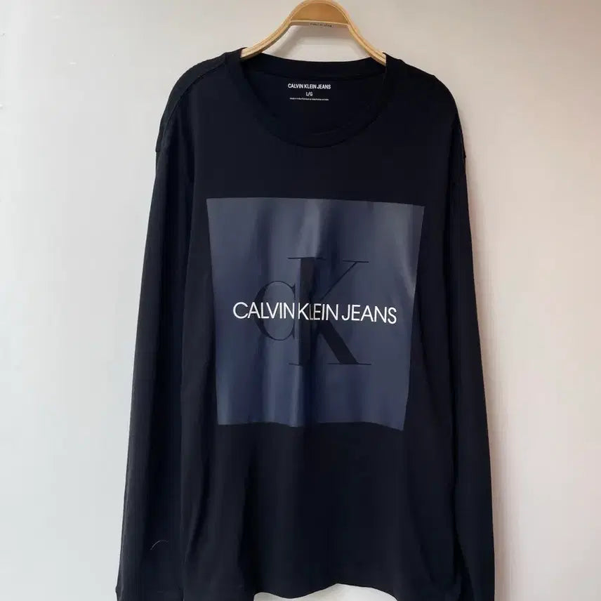 [BUNJANG] Calvin Klein Jeans Black Printing Long Sleeve T-Shirt L / 캘빈클라인진 블랙 프린팅 롱슬리브 L