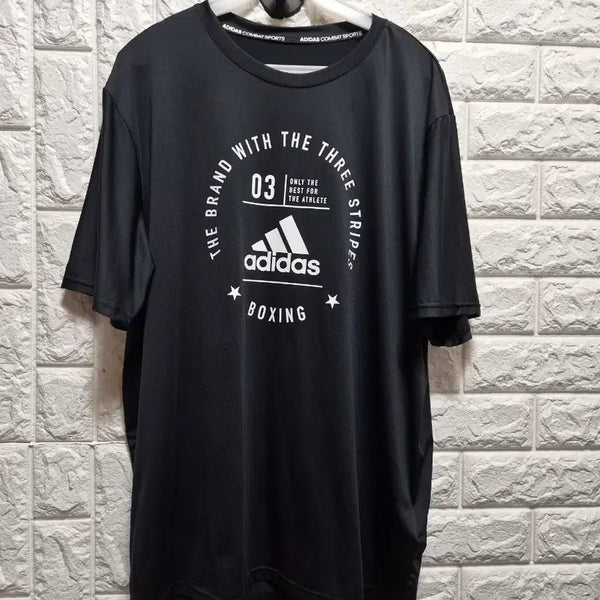 [BUNJANG] Adidas Combat Sports Boxing T-Shirt Black / 아디다스 컴뱃 스포츠 복싱 반팔티 블랙