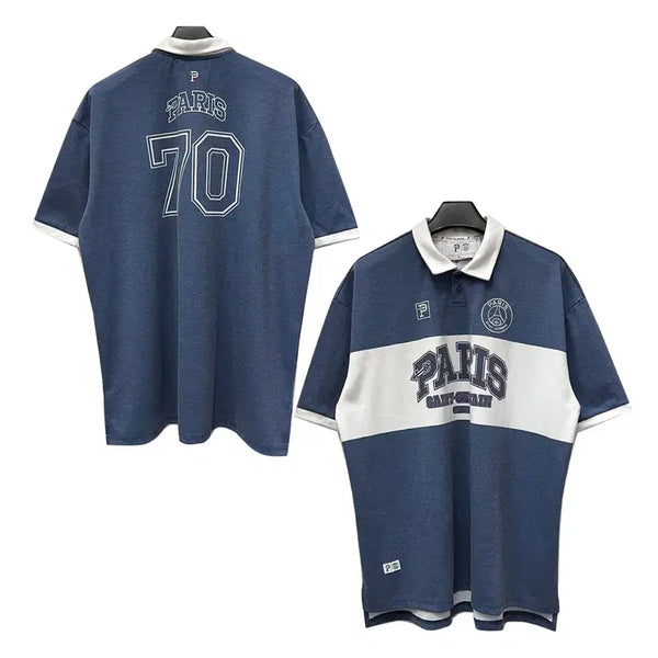 [BUNJANG] Over the Peach x Paris Saint-Germain Jersey Collar T-Shirt XL / 오버더피치 x 파리 생제르맹 져지 카라 반팔티 XL