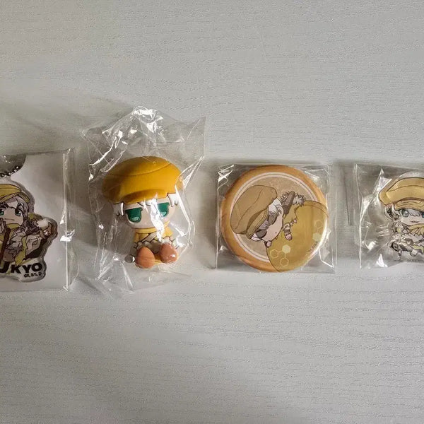 [BUNJANG] Dr. Stone Ukyo Bundle Set Acrylic Keychain, Korotto, Pin Button, Mini Figure / 닥터스톤 우쿄 일괄 코롯토 핀버튼 미니피규어 키링