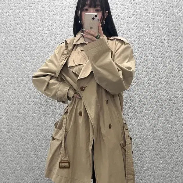 [BUNJANG] Vivienne Westwood Modern Chic Oatmeal Trench Coat / 비비안 웨스트우드 핀터감성 모던 시크 오트밀 트렌치코트 52 C12774