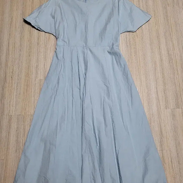 [BUNJANG] Light Blue Short Sleeve Long Dress / 하늘색 반팔 원피스