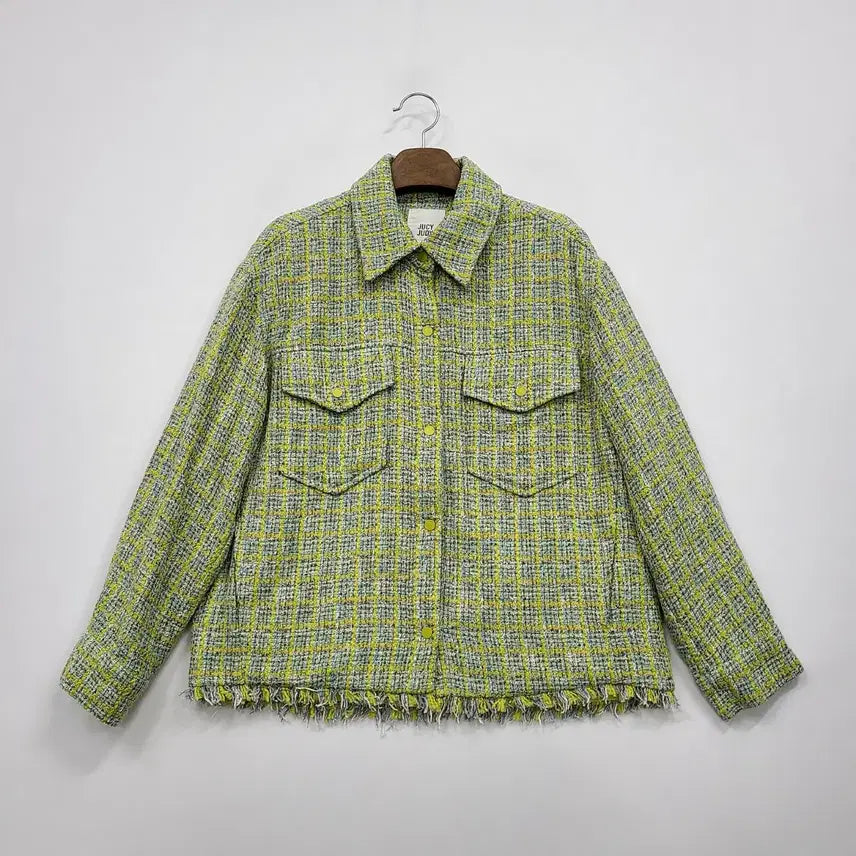 [BUNJANG] Jucy Judy Check Tweed Jacket Yellow XS / 쥬시쥬디 체크 트위드 자켓 옐로우/XS/앨리스/1767