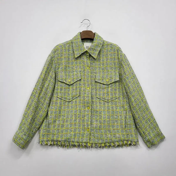 [BUNJANG] Jucy Judy Check Tweed Jacket Yellow XS / 쥬시쥬디 체크 트위드 자켓 옐로우/XS/앨리스/1767