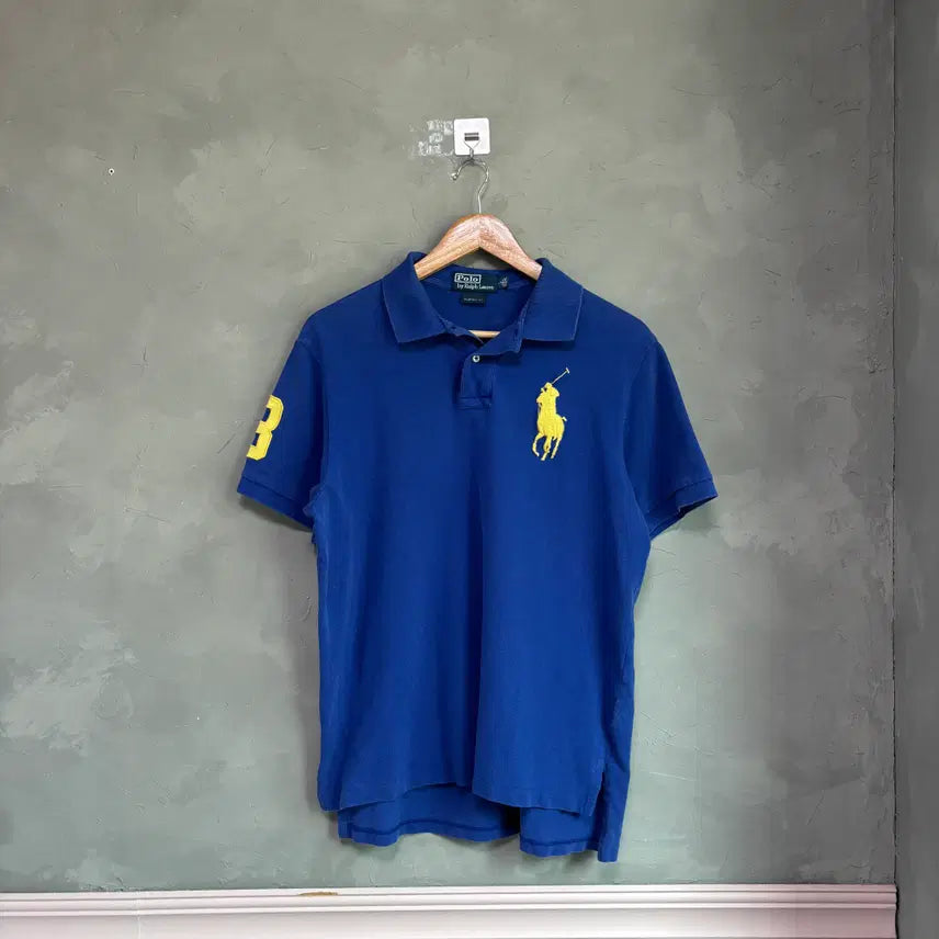 [BUNJANG] Polo Ralph Lauren Big Pony Short Sleeve Polo T-Shirt Blue / 폴로 랄프로렌 빅포니 카라티 반팔 블루