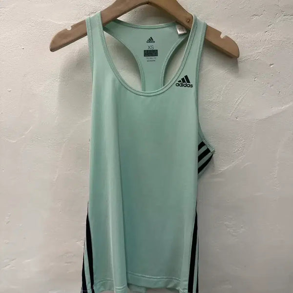 [BUNJANG] Adidas Women's Mint Sleeveless Climalite T-Shirt XS / 아디다스 여 티셔츠 민트/클라이마라이트/민소매 XS
