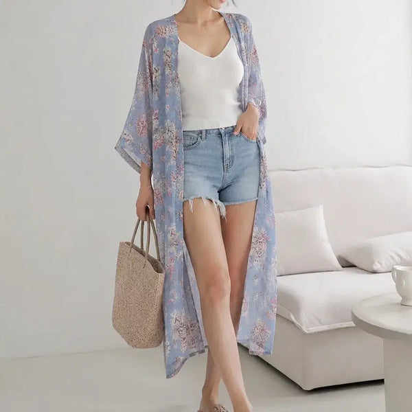 [BUNJANG] Naninggu Flower Long Robe (New) / [F]난닝구 플라워 롱 로브 (새상품)