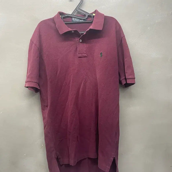 [BUNJANG] Polo Ralph Lauren Long Sleeve Polo Shirt Burgundy / 폴로 랄프로렌 긴팔 카라티 버건디 가슴100
