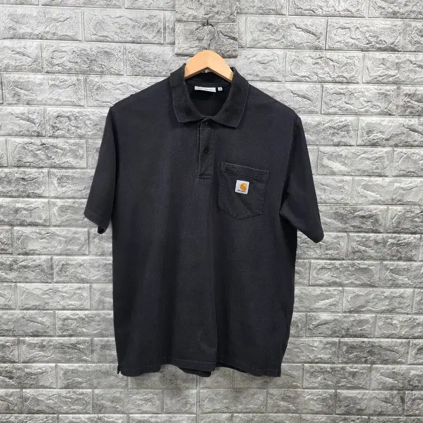 [BUNJANG] Carhartt Black Polo Shirt Size 105 / 칼하트 반팔 카라티 블랙  사이즈 105 카라쪽 사용감 있어요