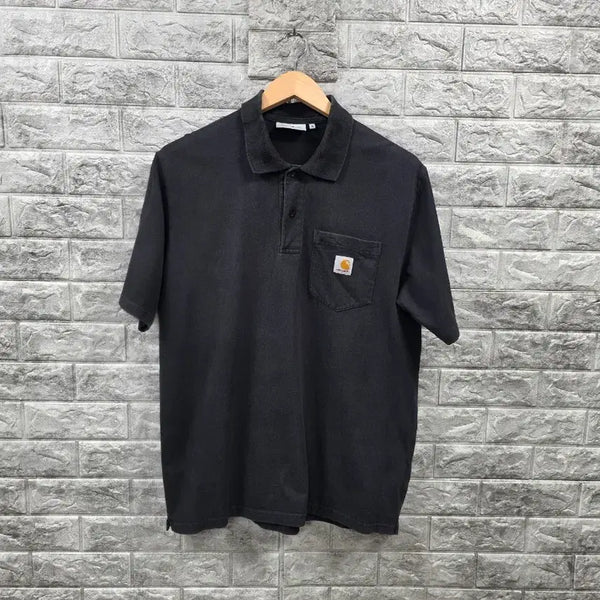 [BUNJANG] Carhartt Black Polo Shirt Size 105 / 칼하트 반팔 카라티 블랙  사이즈 105 카라쪽 사용감 있어요