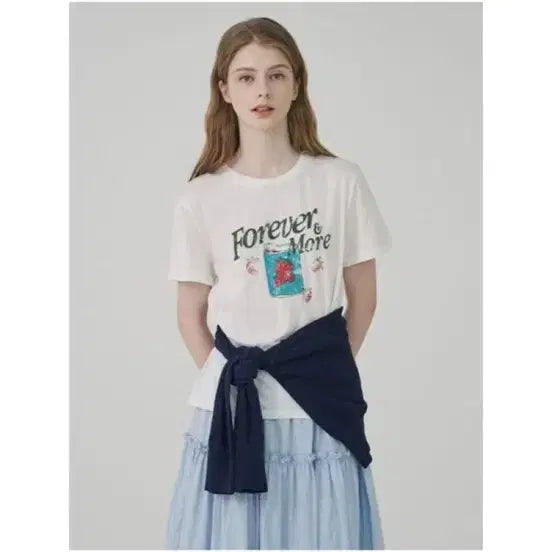 [BUNJANG] Forever Berry Short Sleeve T-Shirt White / 포에버베리 반팔티 화이트