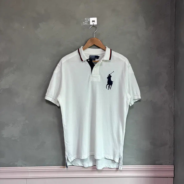 [BUNJANG] Polo Ralph Lauren Big Pony Short Sleeve Polo Shirt White M / 폴로 랄프로렌 빅포니 카라티 반팔 화이트