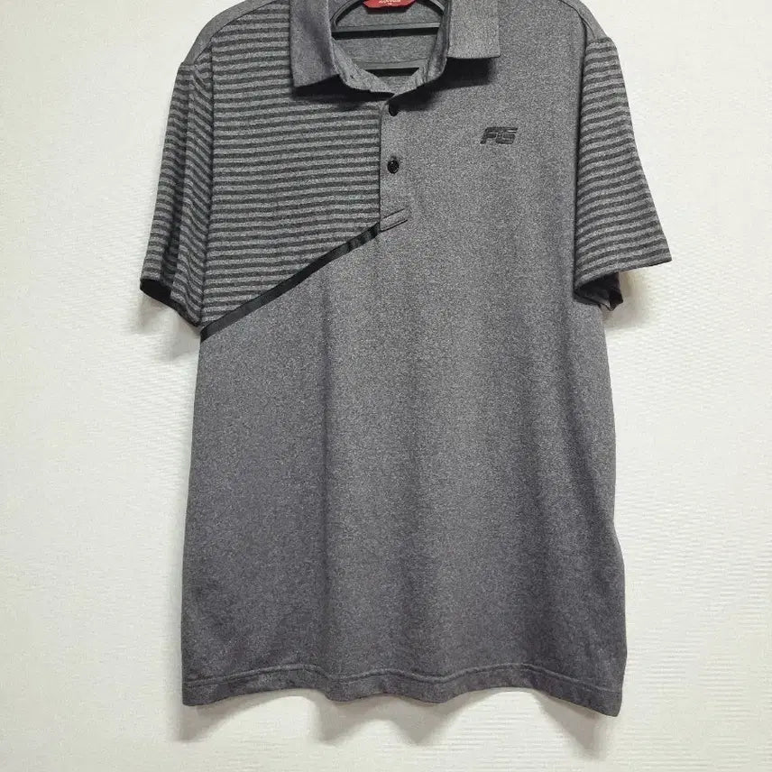 [BUNJANG] Phantom Golf Wear Men's Striped Short-Sleeve Polo Shirt Size 100 / 팬텀  골프웨어 남성 반팔 카라티 100