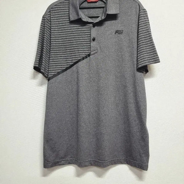 [BUNJANG] Phantom Golf Wear Men's Striped Short-Sleeve Polo Shirt Size 100 / 팬텀  골프웨어 남성 반팔 카라티 100
