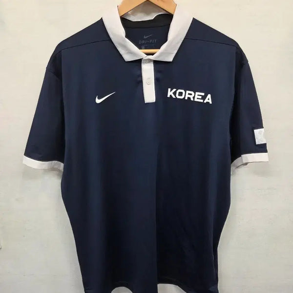 [BUNJANG] Nike Dri-FIT Basketball National Team Performance Polo T-Shirt / 나이키 드라이핏 농구 국가대표 기능성 카라반팔 L xl