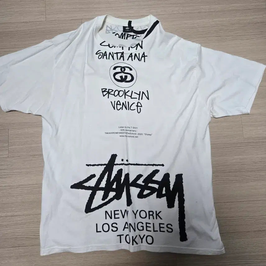 [BUNJANG] Stussy x TAKAHIROMIYASHITA The Soloist. 40th Anniversary T-Shirt XL / [XL, 내용필독] 스투시 솔로이스트 40주년 기념 티셔츠