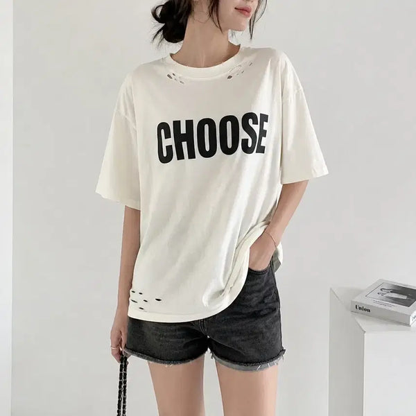 [BUNJANG] Nanniggu Oversized Vintage Distressed T-Shirt / [F]난닝구 오버핏 빈티지 디스트로이드 반팔티
