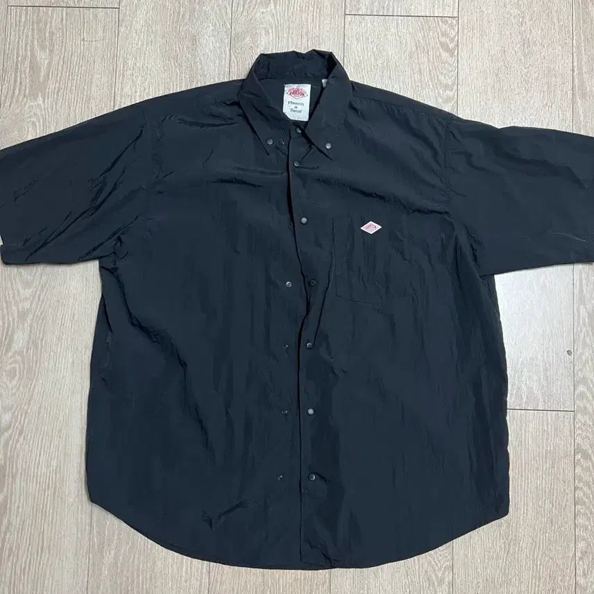 [BUNJANG] DANTON Nylon Black Shirt / 단톤 나일론 블랙 셔츠 42