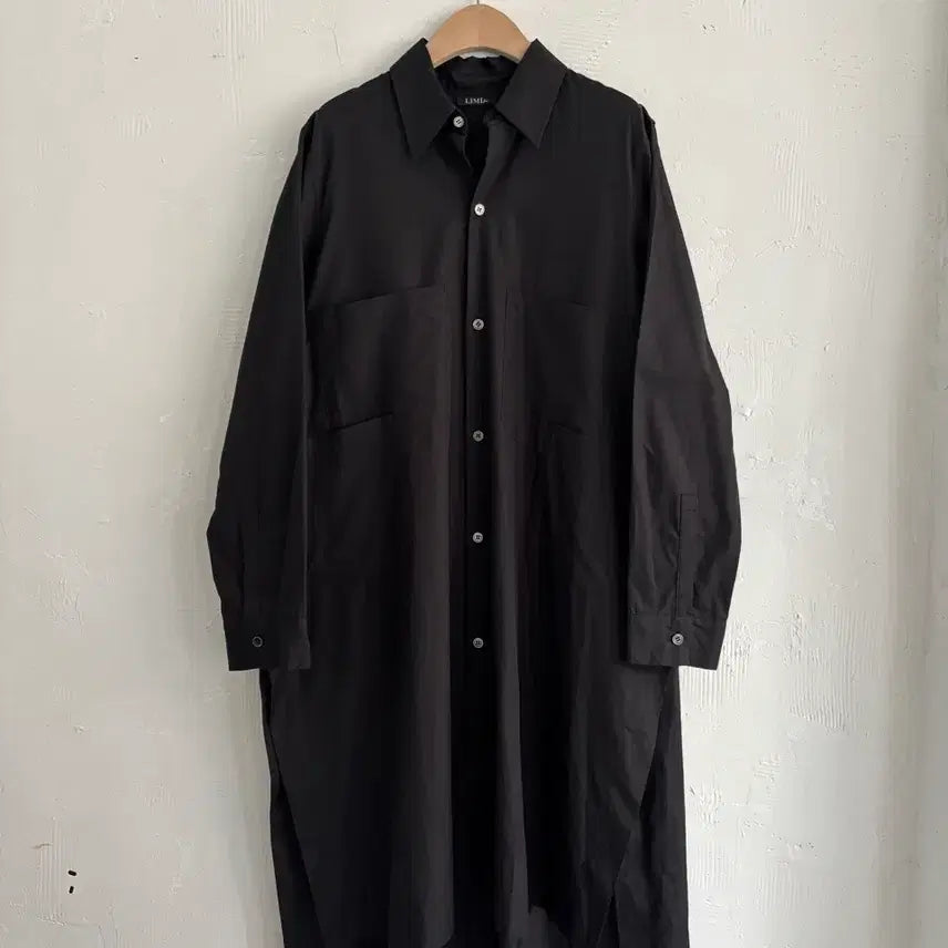 [BUNJANG] LIMIfeu Black Pocket Long Shirt Dress / LIMI feu 리미푸 블랙 포켓 롱 셔츠 원피스