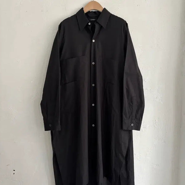 [BUNJANG] LIMIfeu Black Pocket Long Shirt Dress / LIMI feu 리미푸 블랙 포켓 롱 셔츠 원피스