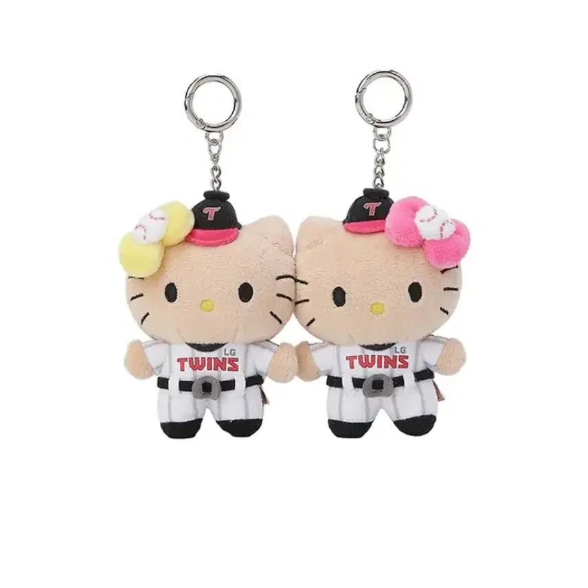 [BUNJANG] LG Twins Tanning Kitty Hello Kitty Magnet Keychain Set / 엘지 트윈스 태닝키티 태닝헬로키티 마그넷 키링 세트