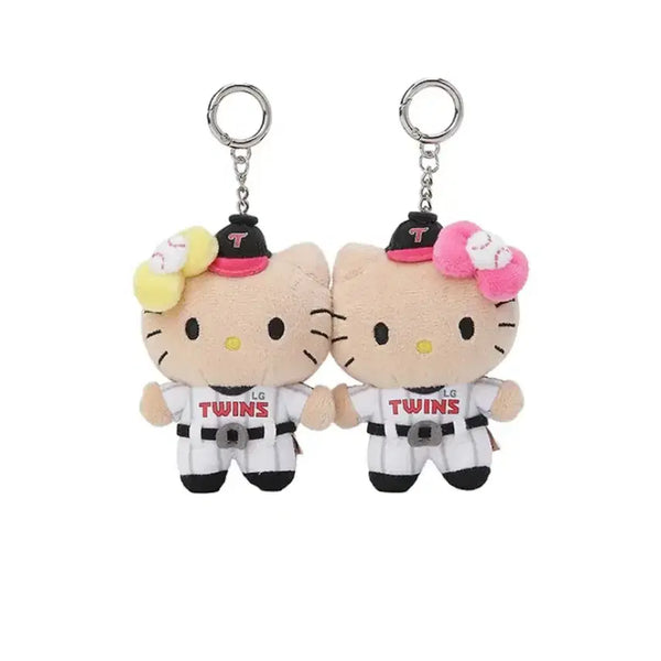 [BUNJANG] LG Twins Tanning Kitty Hello Kitty Magnet Keychain Set / 엘지 트윈스 태닝키티 태닝헬로키티 마그넷 키링 세트