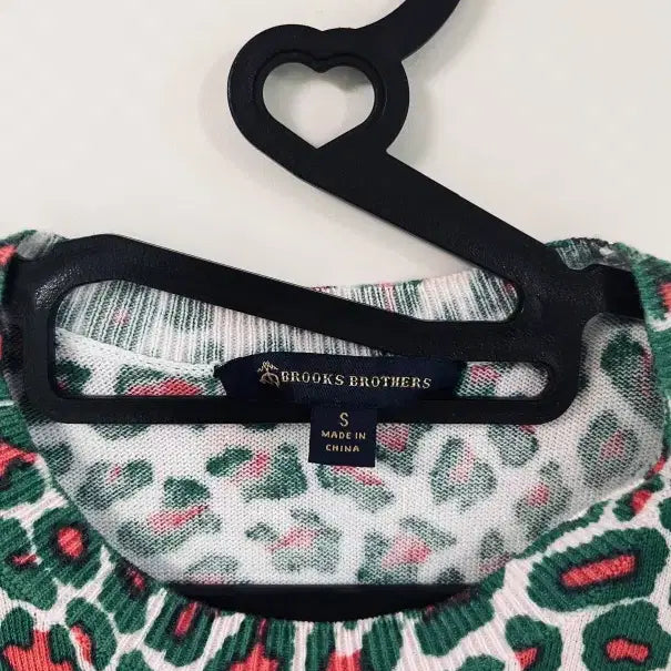 [BUNJANG] Brooks Brothers Leopard Short Sleeve Knit Top Size S / 브룩스 브라더스 Brooks Brothers 레오파드 반팔 니트 S사이즈