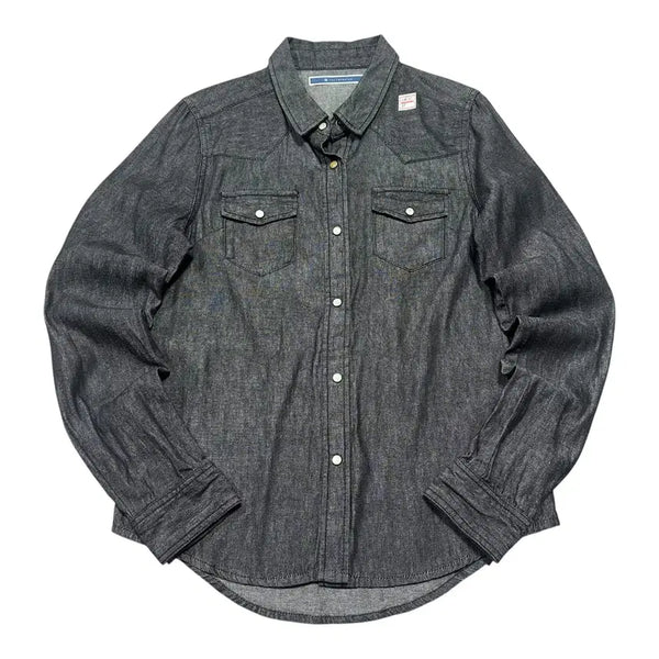 [BUNJANG] THE EMPORIUM JPN Black Denim Western Shirt Women's L / (바배) THE EMPORIUM JPN 흑청 데님 웨스턴 여성 셔츠
