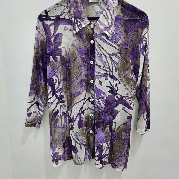 [BUNJANG] Marianni Sheer Button Top / 마리아니 시스루 단추 상의