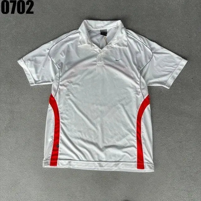 [BUNJANG] Nike Short Sleeve Polo Shirt White/Red - Size L / 나이키 반팔 폴로 셔츠 흰색/빨간색L