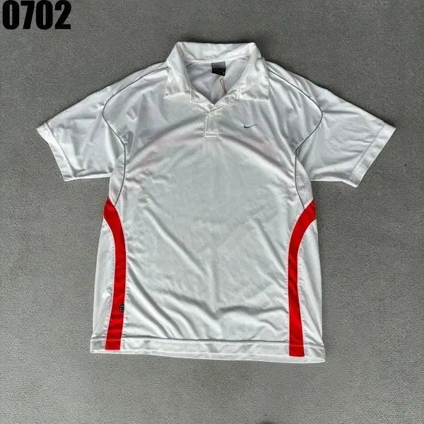 [BUNJANG] Nike Short Sleeve Polo Shirt White/Red - Size L / 나이키 반팔 폴로 셔츠 흰색/빨간색L