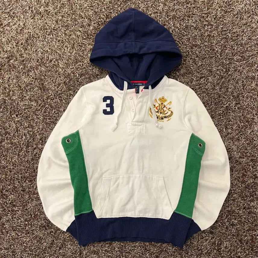 [BUNJANG] Polo Ralph Lauren White Hoodie / S 폴로 랄프로렌 럭비 화이트 후드티