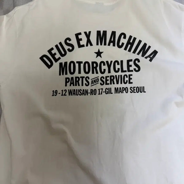 [BUNJANG] Deus Ex Machina Short Sleeve T-Shirt White / 데우스 엑스 마키나 반팔티 화이트