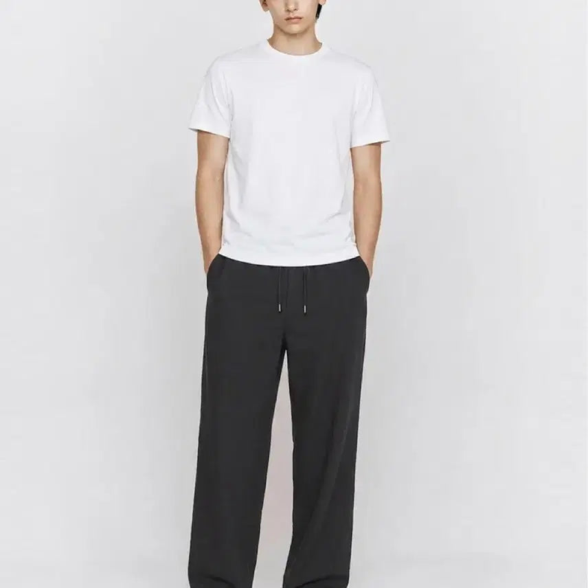 [BUNJANG] Giordano Light Wide Banding Pants Graphite XL / 지오다노 라이트 와이드 밴딩 팬츠 그래파이트 XL