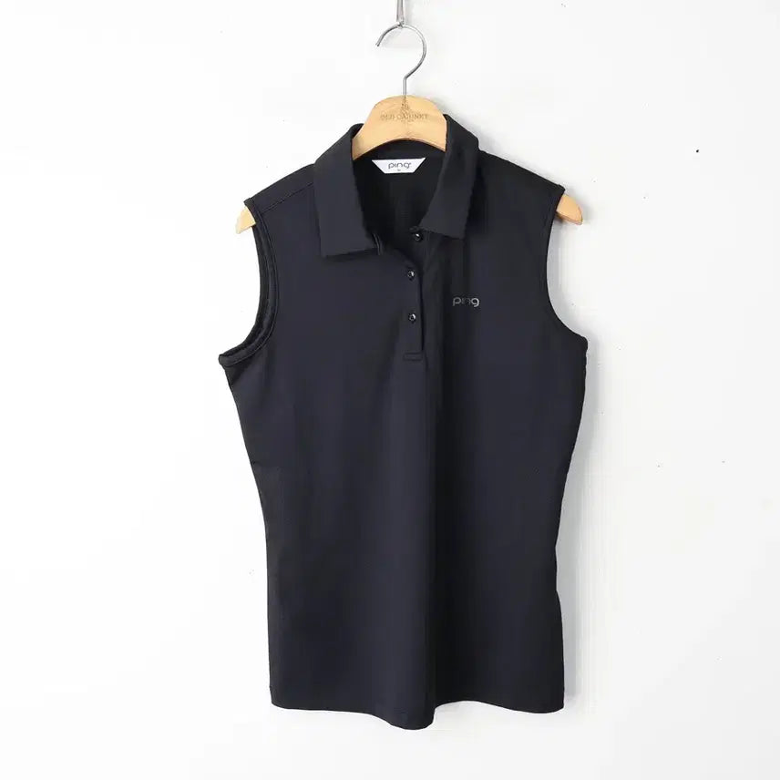 [BUNJANG] PING Golf Sleeveless Performance T-Shirt - Black (Recommended Size 55) / 55/핑 골프 기능성 민소매 티셔츠