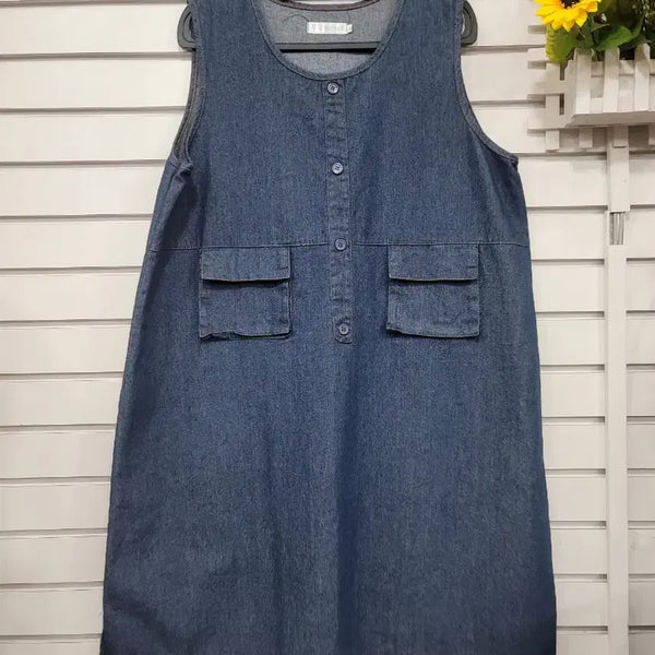 [BUNJANG] Fluorescence Denim Sleeveless Dress / #여성의류플로레센스 브랜드의 데님 민소매 원피스