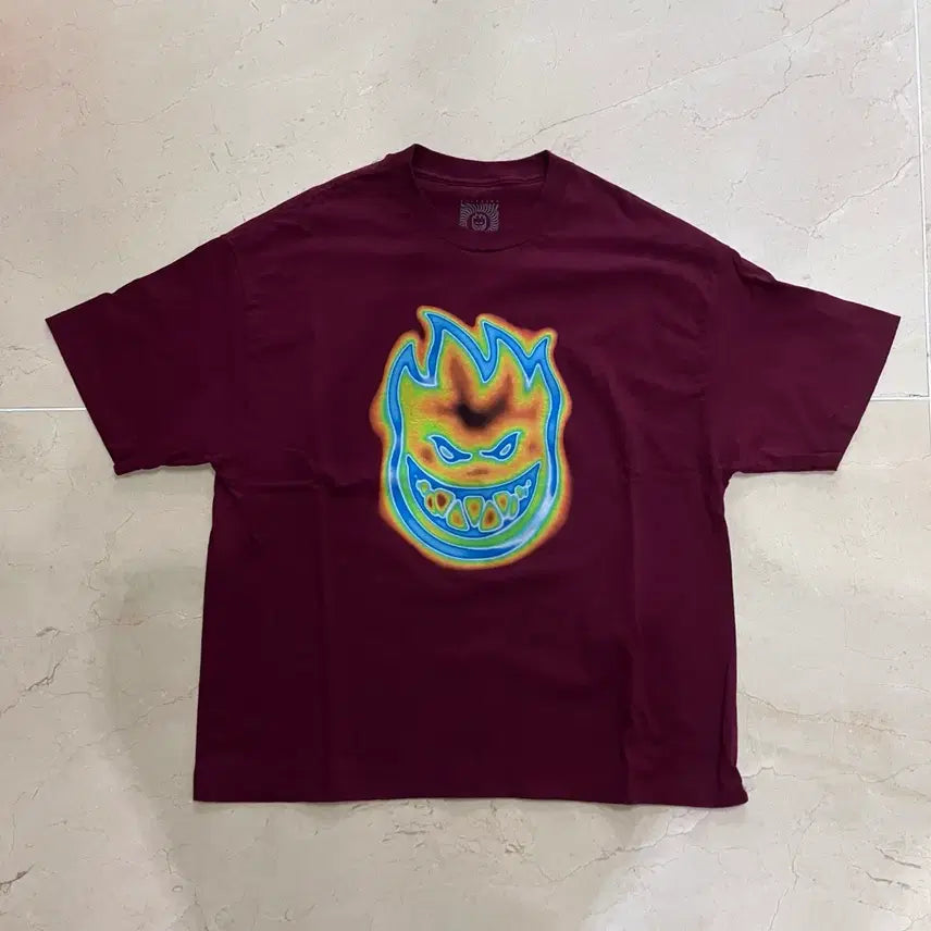 [BUNJANG] Spitfire Short Sleeve T-Shirt Burgundy 2XL / 스핏파이어 반팔
