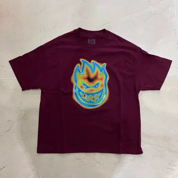 [BUNJANG] Spitfire Short Sleeve T-Shirt Burgundy 2XL / 스핏파이어 반팔