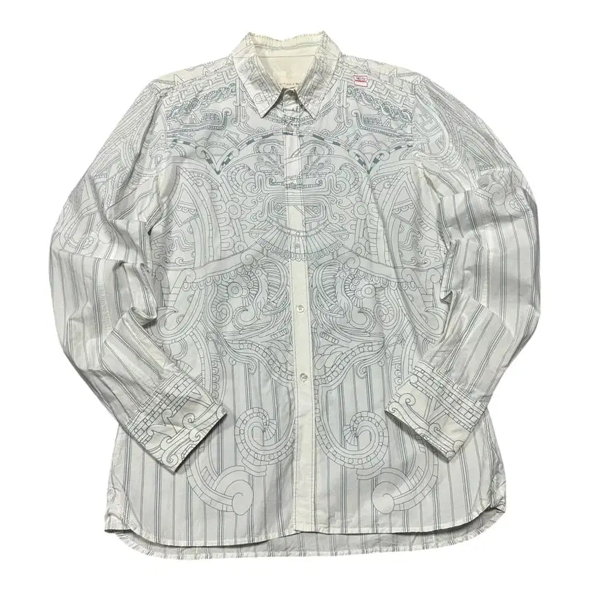[BUNJANG] Diesel 00s Y2K Archive Geometric Graphic Women's Shirt / (바배) 디젤 00s Y2K 아카이브 기하학 그래픽 여성 셔츠