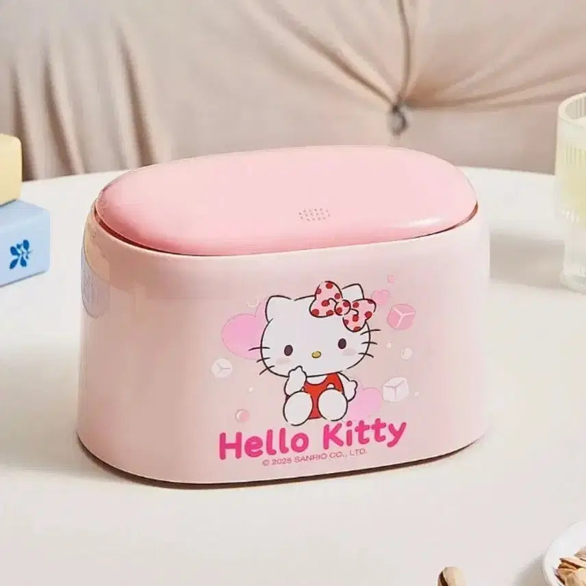 [BUNJANG] Sanrio Hello Kitty One-Touch Trash Can Pink / 산리오 헬로키티 원터치 휴지통 핑크(새상품)
