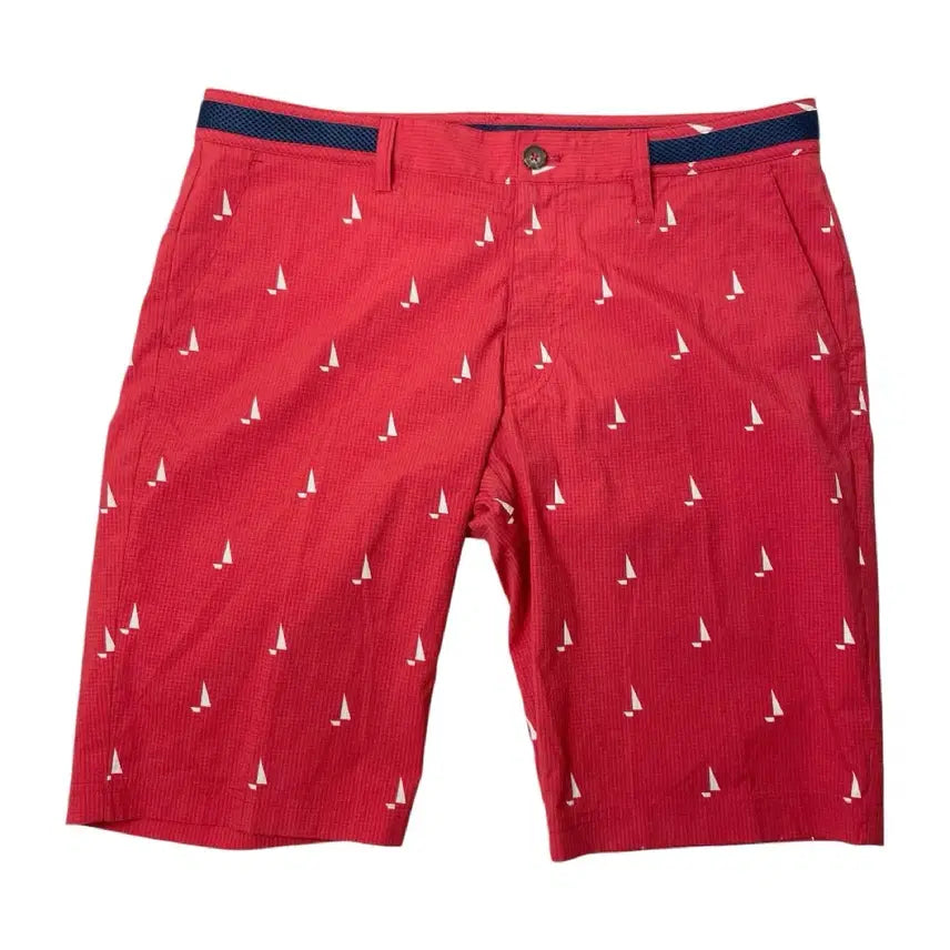 [BUNJANG] Adidas Pattern Shorts Red XO/XXG / 아디다스 패턴 반바지 레드 XO/XXG