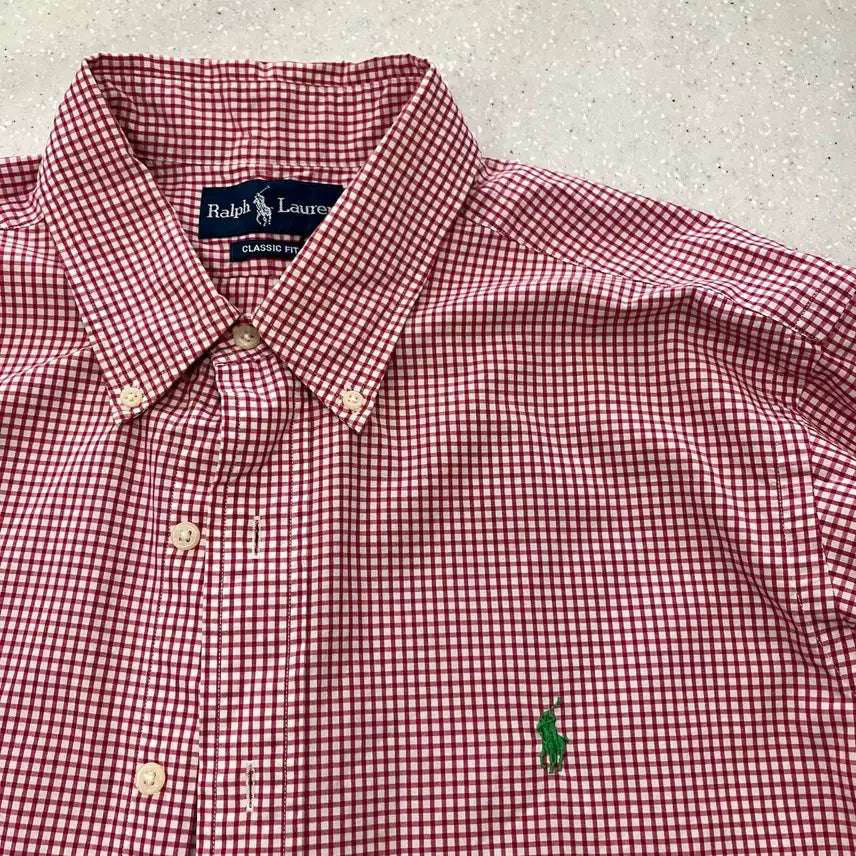 [BUNJANG] Polo Ralph Lauren Check Short-Sleeve Shirt / 159 폴로 체크 반팔셔츠