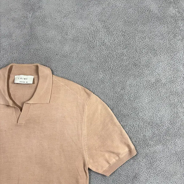 [BUNJANG] Laine Knit Collar Short-Sleeve T-Shirt / Laine 니트 카라 반팔티