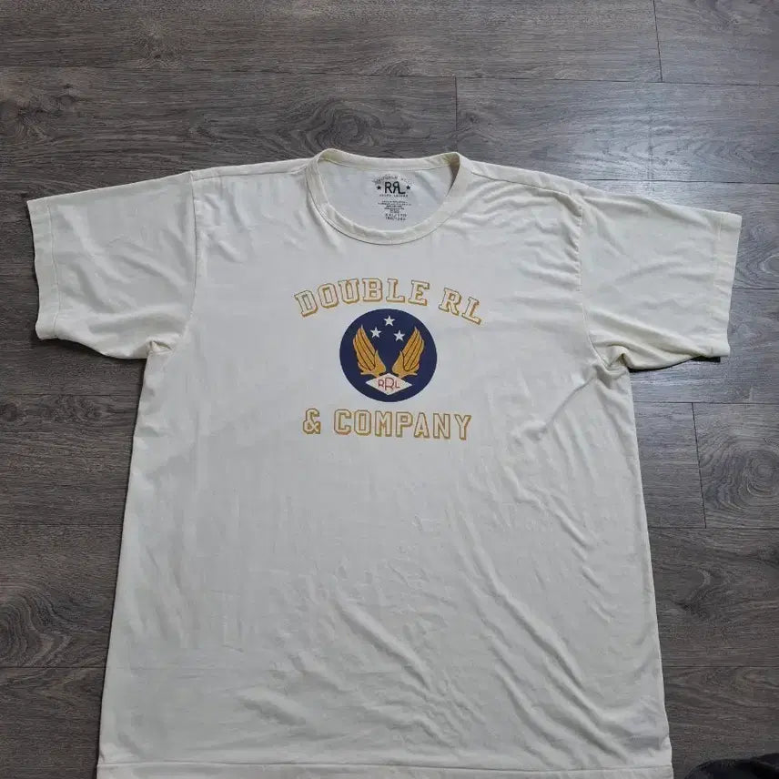 [BUNJANG] RRL Short Sleeve Logo T-Shirt Ivory 2XL / 2XL 더블알엘 반팔 로고 티셔츠 아이보리