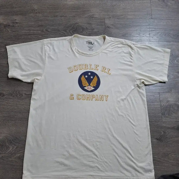 [BUNJANG] RRL Short Sleeve Logo T-Shirt Ivory 2XL / 2XL 더블알엘 반팔 로고 티셔츠 아이보리