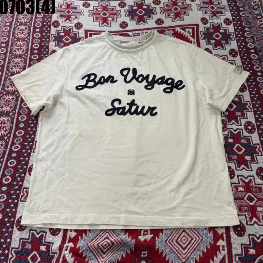 [BUNJANG] SaeTeo Oversized Short Sleeve T-Shirt Ivory / 세터 반팔 티셔츠 아이보리