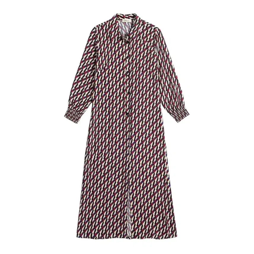 [BUNJANG] Zara Pattern Long Shirt Dress Women's M / 여성M/ 자라 패턴 롱 셔츠원피스 32-30